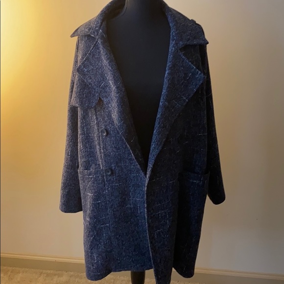 Double Button Blue Coat - Picture 5 of 5